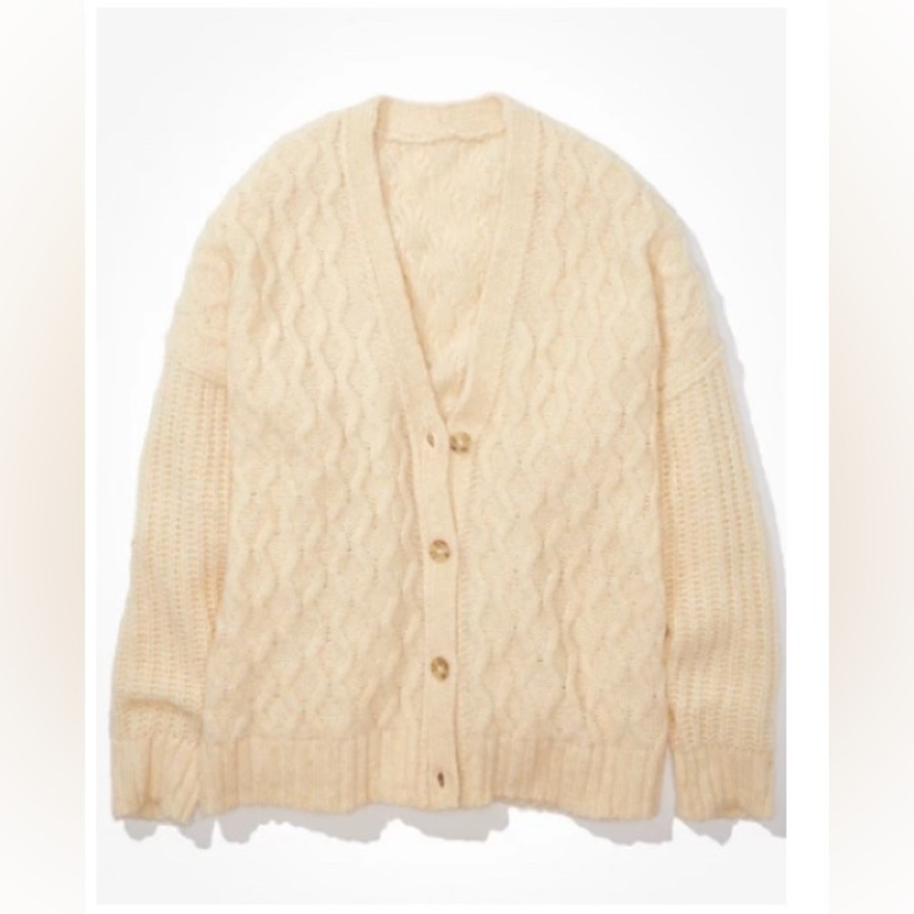 AE Oversized Cable Cardigan